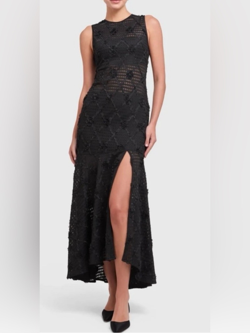 Amanda Uprichard Lauritta 3-D Floral Maxi Gown